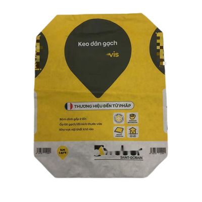 Laminasi Klep Industri Kantong Kertas Multi Wall Untuk Kemasan Klep Tile
