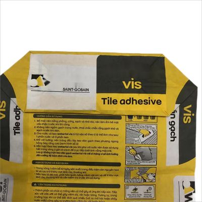 Laminasi Klep Industri Kantong Kertas Multi Wall Untuk Kemasan Klep Tile
