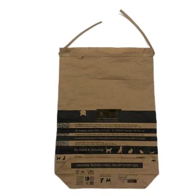 Kemasan kantong kertas multiwall tugas berat yang dirancang khusus untuk sampah hewan peliharaan