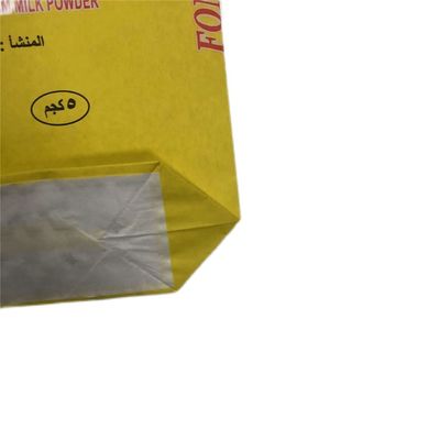 Customized Shape Industrial Pinch Bottom Paper Bags Untuk Pulver Susu hingga 7 Warna Printing