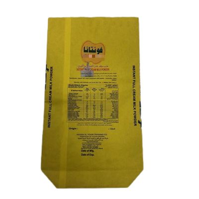 Customized Shape Industrial Pinch Bottom Paper Bags Untuk Pulver Susu hingga 7 Warna Printing