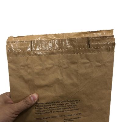 25kg kertas Pbom kantong mulut panas disegel untuk kemasan bahan bangunan dan bahan tahan api