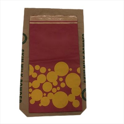 Kantong Kertas Multiwall Custom Printed Kantong Kraft dengan built-in PE