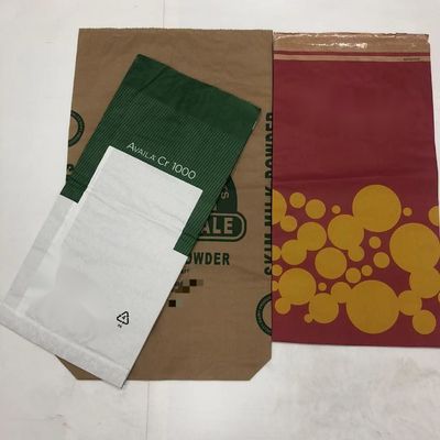 Kantong kertas tertutup panas putih atau cokelat tebal khusus kantong kertas kraft multiwall