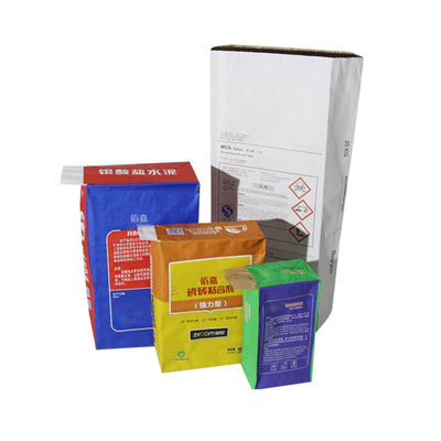 Industri Multiwall Kraft Kantong Kertas / Kantong 20KG Produsen Untuk Produk Dry Flowable