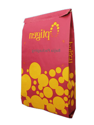Eco Friendly Heat Sealed Kraft Paper Bags Custom Logo Food Grade Packaging Untuk Makanan Pertanian Kimia Pembuatan Umpan