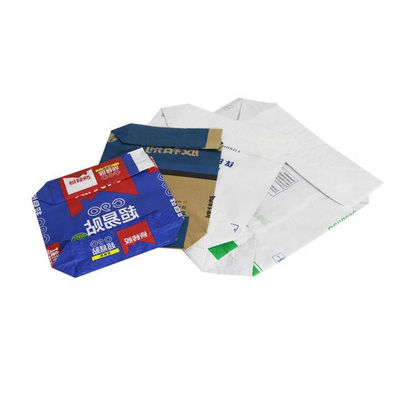 2 Lapisan 3 Lapisan Kantong Klep Kertas Kraft Dengan Plastik Dalam Untuk Kemasan Semen Putty Bubuk Kimia Tahan 20kg 25kg 50kg