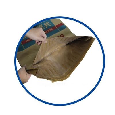 Tas Kertas Multiwall yang Bisa Dikustomisasi, Daur Ulang, Dilampirkan Dengan Panas Untuk Kemasan Makanan