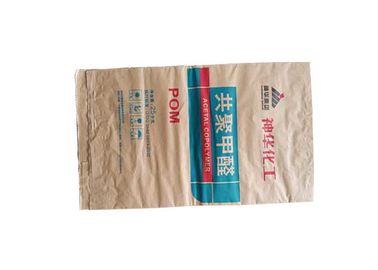 Kustom Dicetak Multi Wall Paper Sacks Tahan Kimia Stabilitas Yang Baik Bukti Kelembaban