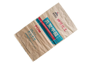 Kustom Dicetak Multi Wall Paper Sacks Tahan Kimia Stabilitas Yang Baik Bukti Kelembaban