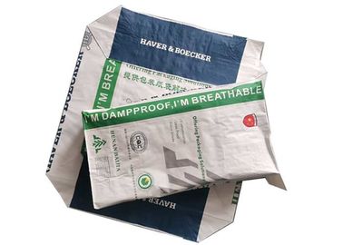 Kantong Kertas Kraft Multiwall Standar GMP Mencetak Halus Dengan Katup Atas Eksternal