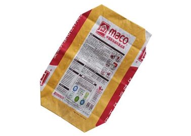 Katup Semen Kustom Karung Ditempelkan Tas Kertas Multiwall Tugas Berat 40kg