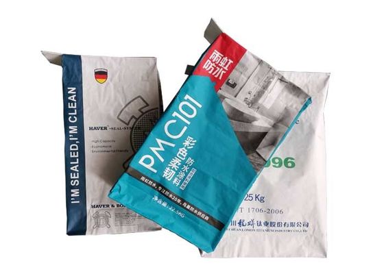 Brown White Paste Paper Multiwall Paper Tile Adhesive Mudah Dibuka Dan Mengisi