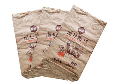 Food Grade Brown Kraft Paper Packaging Bag Kuat Kapasitas Multi Wall Paper Bags