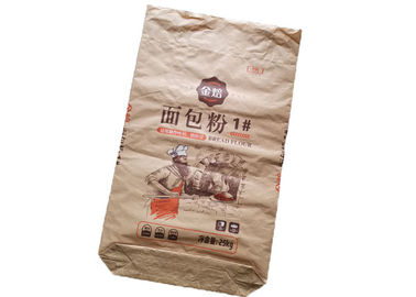 Profesional Multi Wall Paper Bags Kelembaban Bukti Laminated High Density PE Film Di Dalam