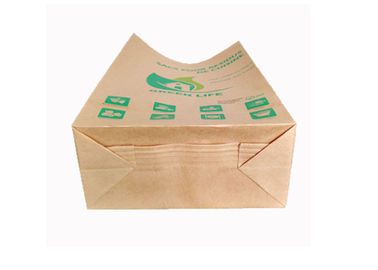 Buka Karung Kertas Kraft Mulut 2 Ply / 3 Ply Bernapas GMP Standard Square Bottom