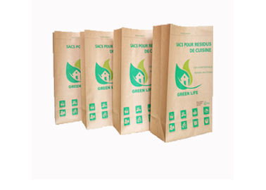Kantong kertas Multiwall Square Bottom 2 Ply / 3 Ply bukti kelembaban ramah lingkungan yang dapat didaur ulang