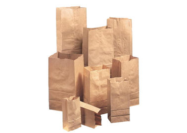 Flexo Cetak Brown Kraft Paper Bag Penggunaan Supermarket Portabel Ringan