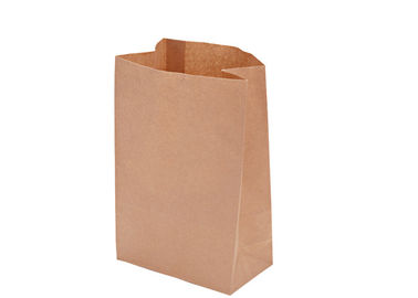 Flexo Cetak Brown Kraft Paper Bag Penggunaan Supermarket Portabel Ringan