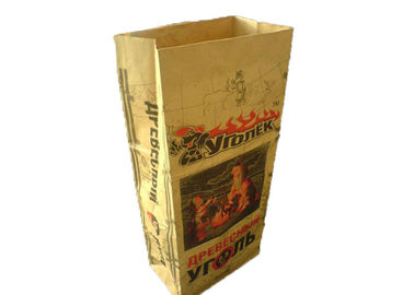 Warna BBQ Charcoal Bags Kraft Paper Sack Kemasan Grosir Hot Seal Dijahit Kertas Coklat