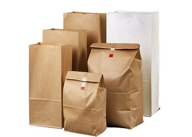 Flat Brown Kraft Heat Seal Bags Ukuran Disesuaikan Food Grade Delicate Flexo Print