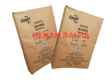 Fish Meal Multiwall Paper Bags 1-4 Layers Animal Feed dijahit Open Mouth Paper Bags