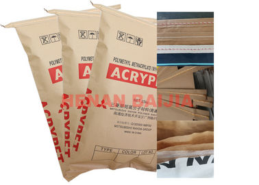 Industri Berlubang Dijahit Mulut Terbuka Multiwall Paper Bags Flexo Print 60g - 120g / M2