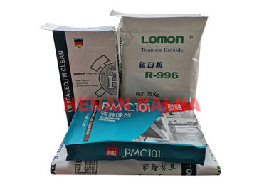 Cetak kustom Multilayer Paper Bags Square jahit bawah untuk mesin mengisi otomatis