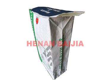 Cetak kustom Multilayer Paper Bags Square jahit bawah untuk mesin mengisi otomatis