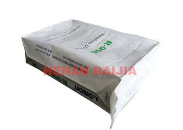 Kantong kertas industri persegi bawah stabilitas yang baik 25kg 30kg 50kg bantalan beban yang kuat