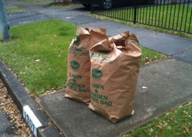 Tolak Kemasan Sampah Multiwall Kraft Lawn Paper Bags, tas rumput dan daun