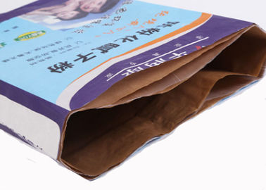 Spout Mouth Valve Paper Bags Bahan Kimia Produk Susu Dasar Datar Penggunaan Pertanian