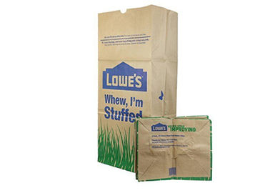 Brown Paper Multi Layer Multiwall Paper Bags Kantong Sampah Rumah Tangga Bawah Persegi