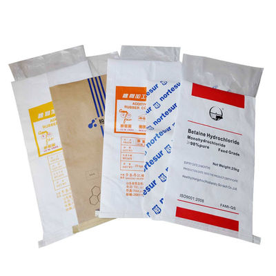5kg 10kg 25kg Multiwall Kraft Paper Bags Untuk Pengepakan Gandum