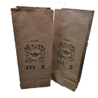 Tas Multiwall Bawah Persegi Biodegradable Coklat