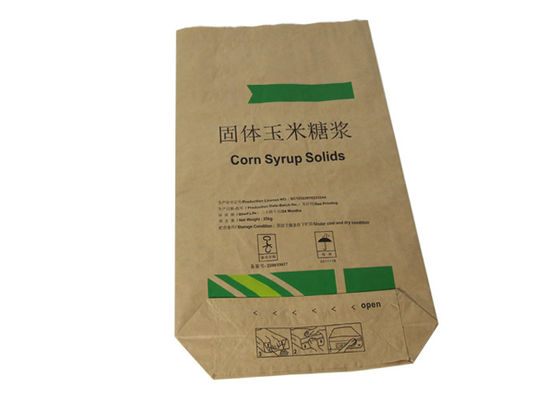 Kapasitas Kustom 1-4 Layers Square Bottom Paper Bags kemasan Food Powder