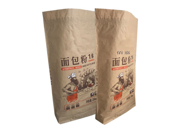 Tas Kemasan Tepung Terigu Kertas Kraft 25kg Tas Kertas Kemasan Food Grade