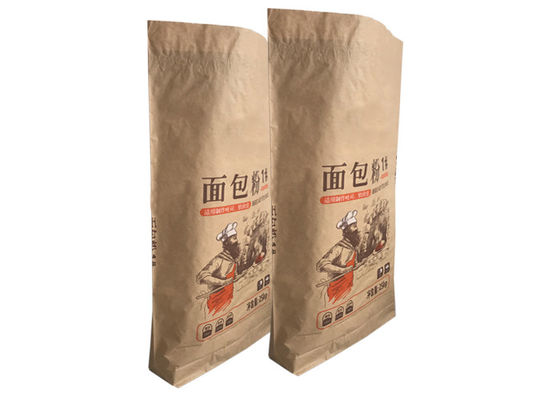 Tas Kemasan Tepung Terigu Kertas Kraft 25kg Tas Kertas Kemasan Food Grade