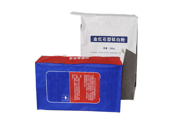 Logo Disesuaikan 25kg Karung Kertas Dinding Multi 50kg Kantong Kertas Kraft