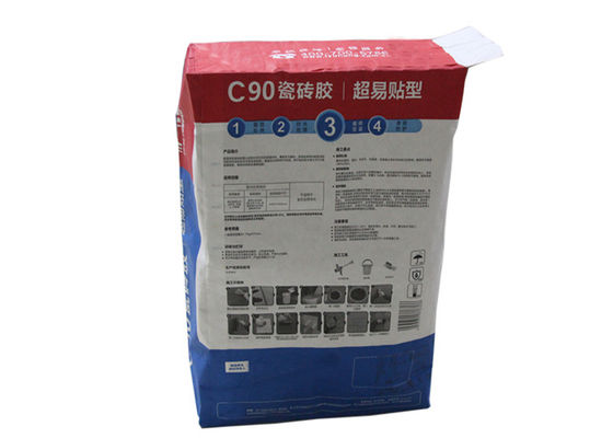 20KG 25KG Disisipkan Katup Multiwall Kraft Paper Bags Industri Kimia Semen Mortar