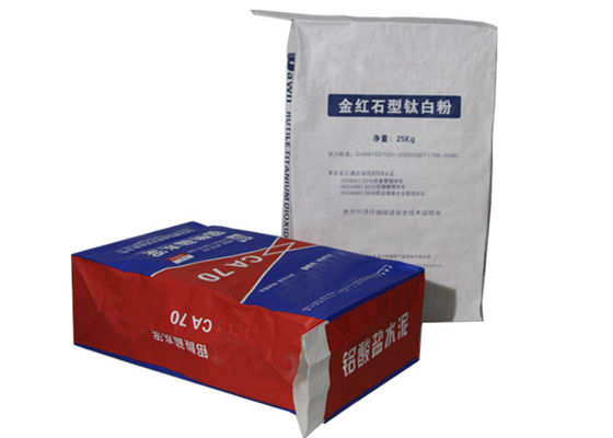 120g / M2 Kertas Kraft Disisipkan Tas Katup Tas Kemasan Semen Untuk Plester Gypsum