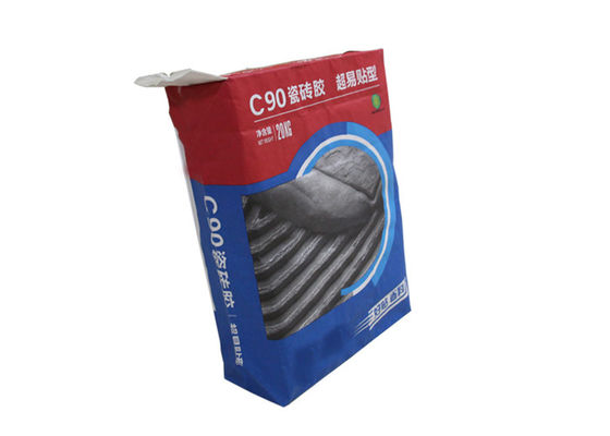 Ukuran Besar Kapasitas Besar 70g / m2 Multiwall Kraft Paper Bags Putty Powder Valve Sack