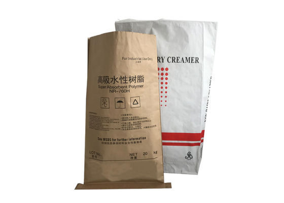Blok bawah Pe Film Kraft paper Packaging Bags karung kertas keperluan industri