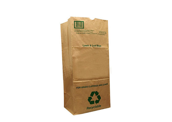 Kertas Kraft 20kg Custom Printed Lawn Leaf Bags Karung Sampah Taman