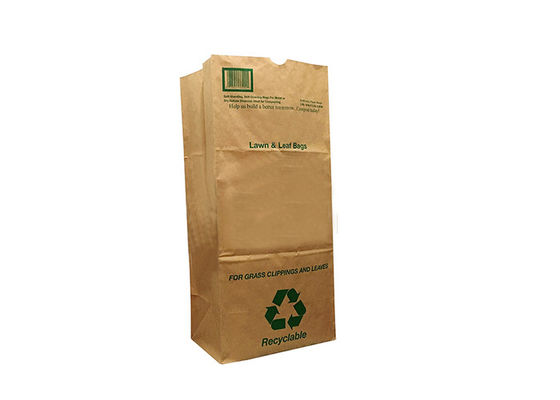 200 Micron Multiwall Kraft Paper Bags 25kg Lawn And Leaf Refuse Bags