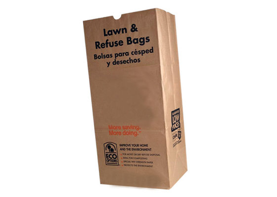 Ekstra Besar 70g Stand Up Lawn Paper Bag Multiwall Lawn Dan Leaf Trash Bags