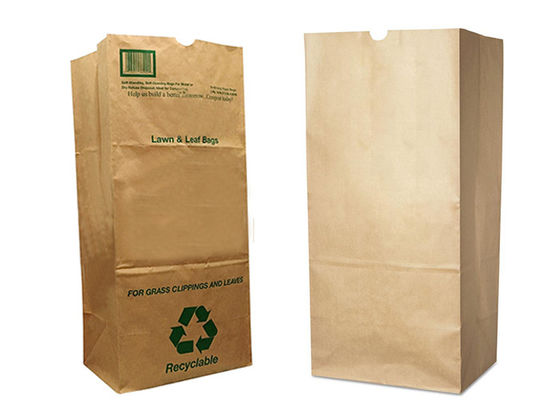 110L 30 Galon Paper Yard Waste Bags Biodegradable Lawn Paper Bags