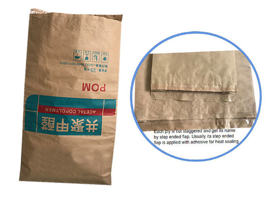 Tas Kertas Kraft Coklat Atau Kuning Daur Ulang Kraft Paper Sack Tas Kemasan Pakan Hewan Peliharaan