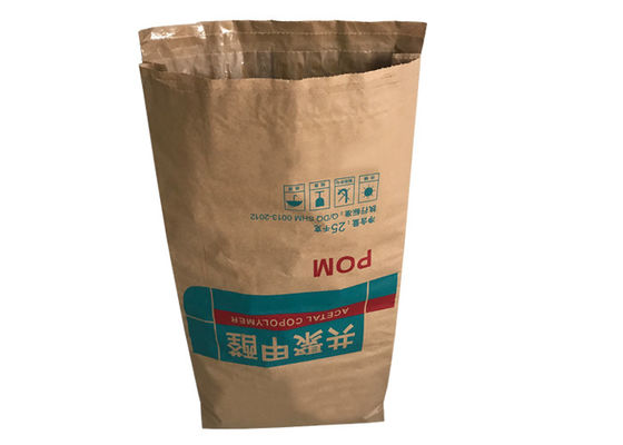 Hot Melt Adhesive Pinch Bawah Kantong Kertas Mulut Terbuka Kantong Kertas Kraft Multiwall Karung