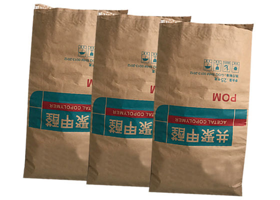 Kantong Kertas Kraft Tepung Terigu Multiwall 10kg 25kg 50kg Perlindungan Kelembaban